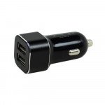 Wholesale 2.4A Dual 2 Port Car Charger for Phone, Tablet, Speaker, Electronic (Car - Black)